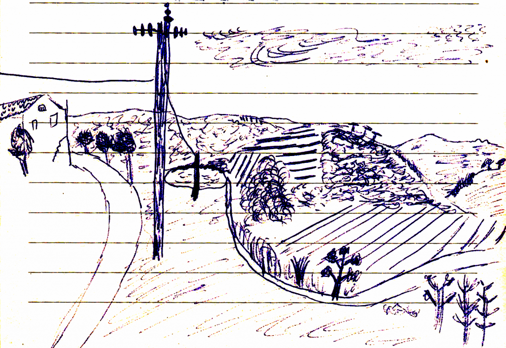 Lee's sketch from Mont La Salle