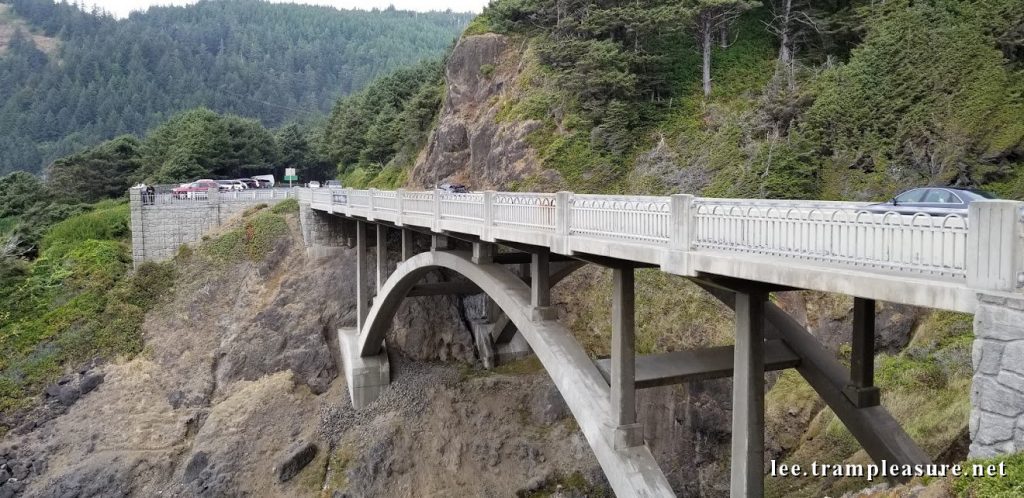 Oregon coast concrete bridge